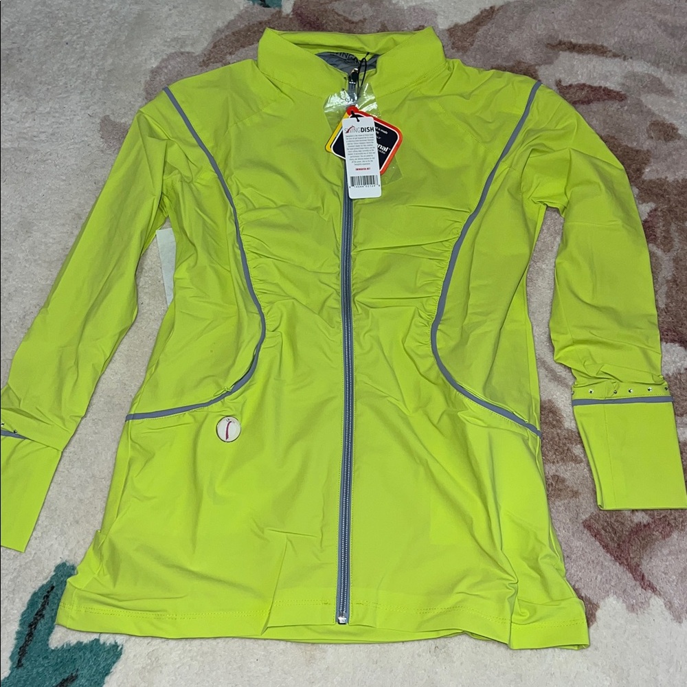 NEW SwingDish x Swarovski Crystals Green and Gray Golf Jacket